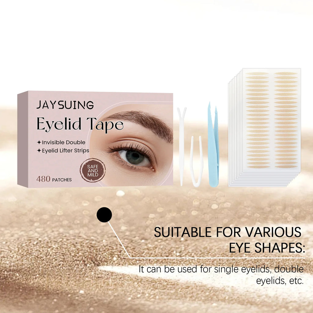 480pcs Invisible Eyelid Tape – Natural Eye Lift Strips Eyelid Lift Tape Oasis Select