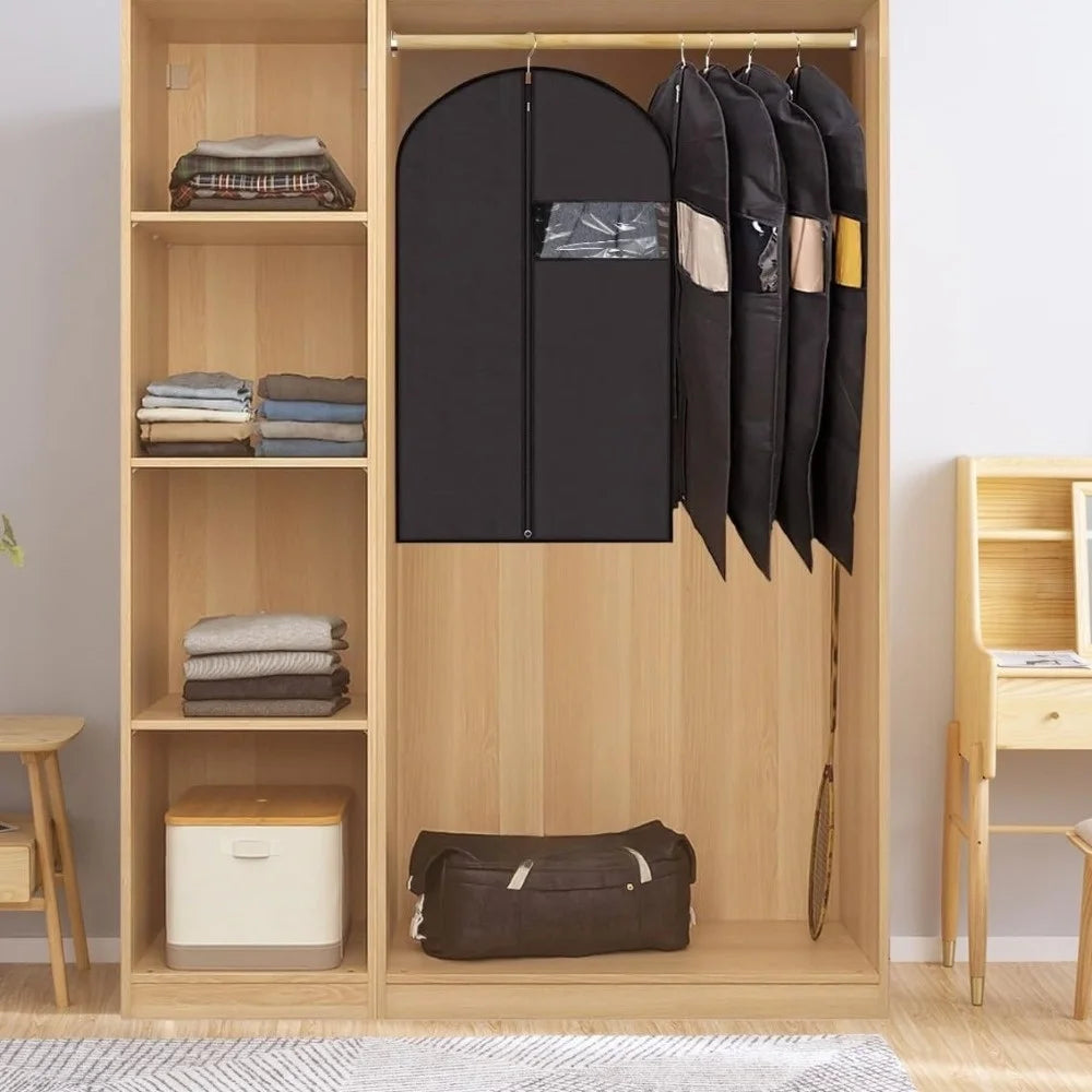1pc Dust-Proof Garment Bags, Zippered Hanging Clothing Organizer,Space-Saving Protective Cover for Wedding Suit Travel Wardrobe Oasis Select