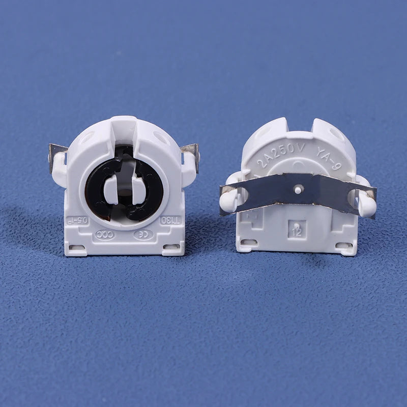 5Pcs T5 T8 Fluorescent Light Holder G5 G13 Base Non-Shunted Tombstone Lamp Socket AC 500V 2A for LED Fluorescent Tube Oasis Select