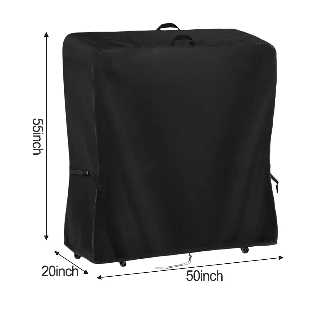 Outdoor TV Cart Cover Waterproof with Floor Stand Compatibility Heavy Duty Oxford Cloth Fabric Designed for Mobile TV Stands Oasis Select