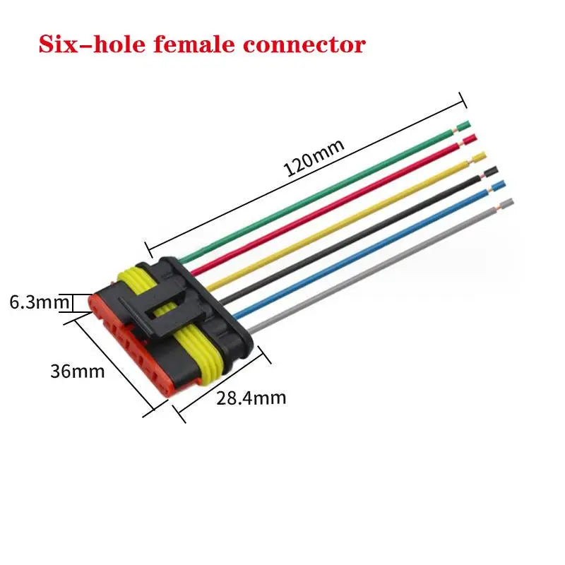 1-6 Pin Male/Female Electrical Connector Kit, 18AWG, Quick Disconnect Socket for Truck, Car Rapid Wiring Solutions Oasis Select A12