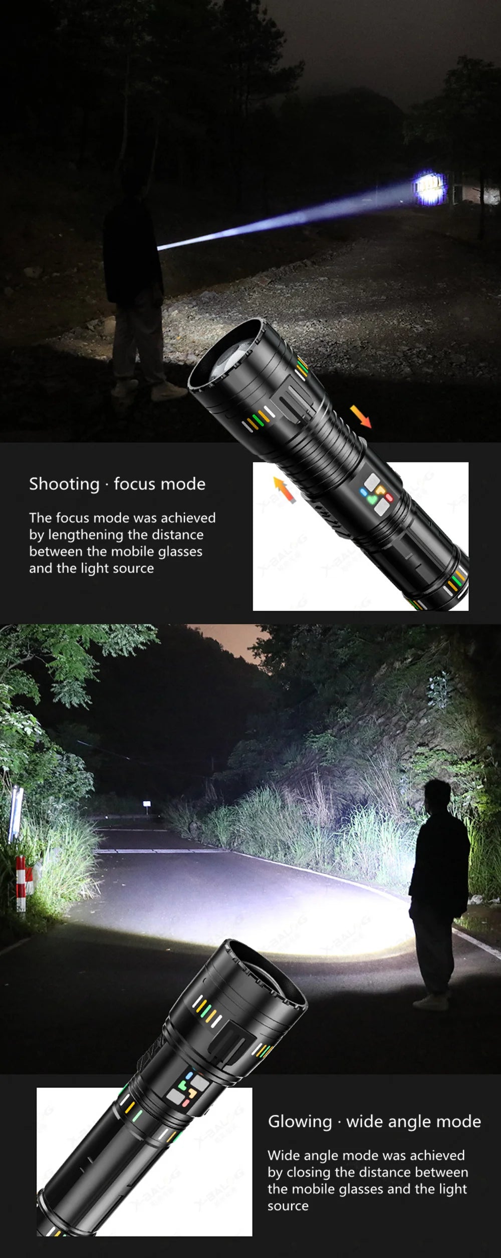 New upgrade GT61 High Power Led Flashlights Super Bright Spotlight Tactical flashlight Zoomable Outdoor Emergency Camping Torch Oasis Select