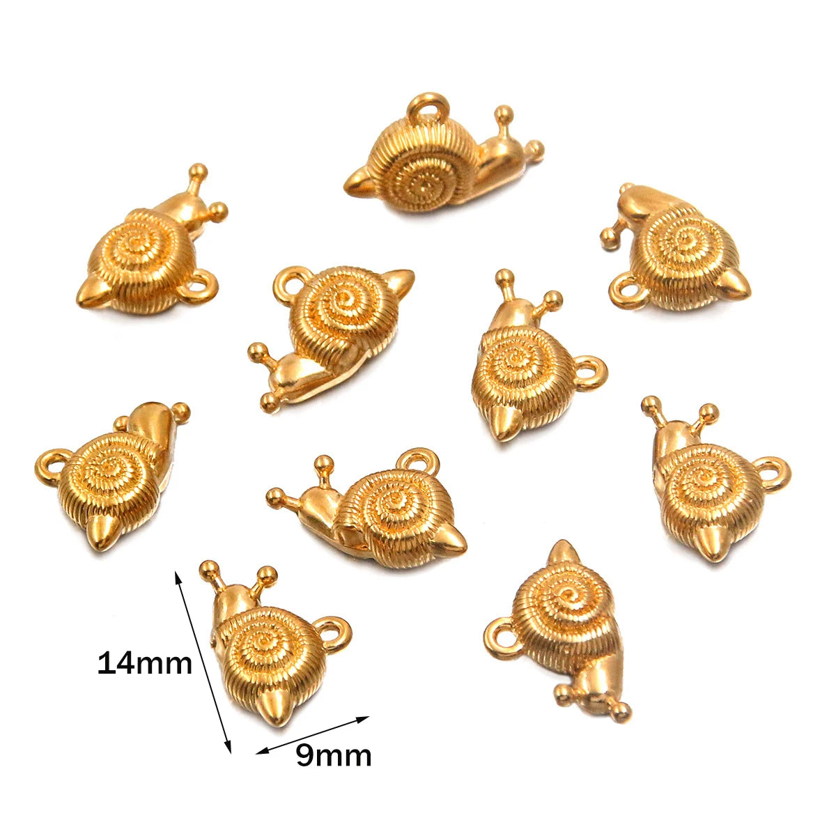 5pcs Stainless Steel Starfish Charms Shell Fish Tail Hippocampus Gold Charms Pendants Jewelry Making Ocean Dangle Accessories Oasis Select Gold 9X14mm 5 Pieces