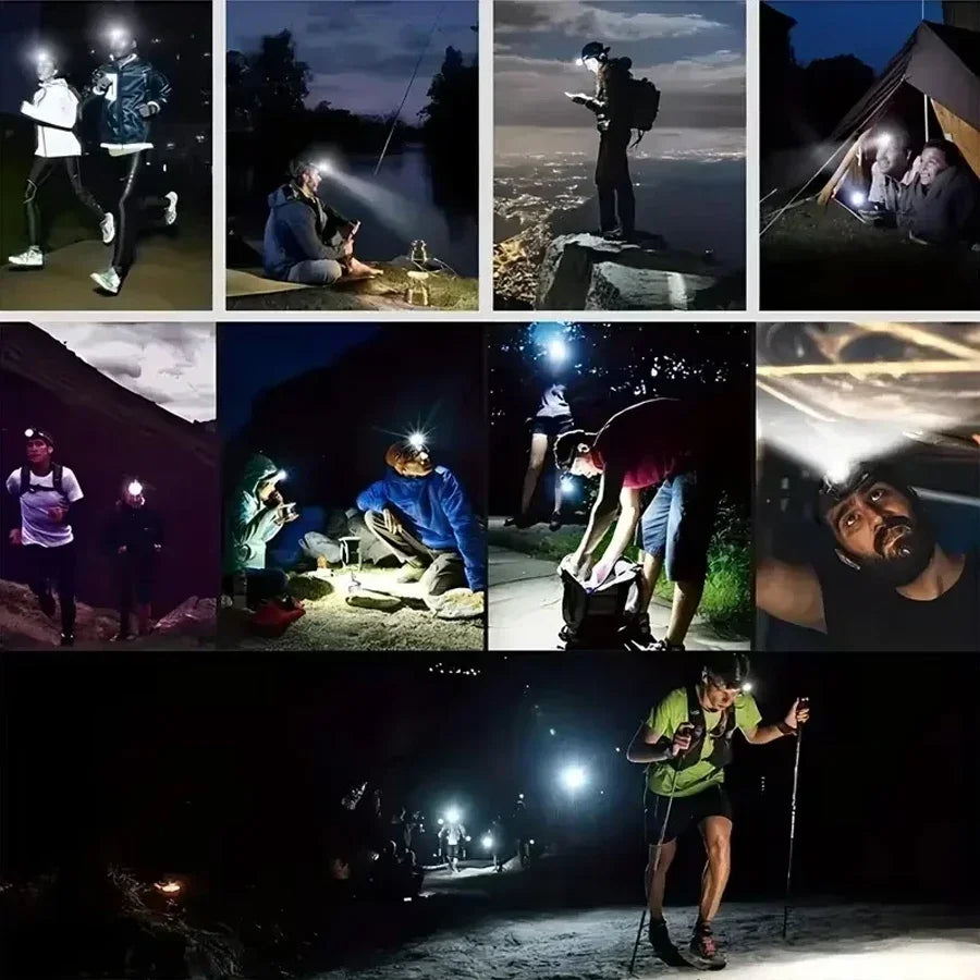 USB Rechargeable LED Headlamp | XPE COB Magnetic Torch