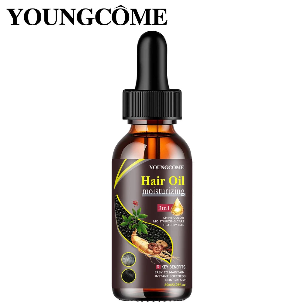 YOUNGCOME 3-in-1 Natural Herbal Moisturizing Hair Oil | 40–60ml