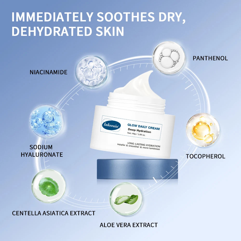 Gloss Daily Cream Dry Peeling Moisturizing Vitamin A B5 Face Cream 48-hour Dry Skin Facial Moisturizer For Sensitive Skin Oasis Select