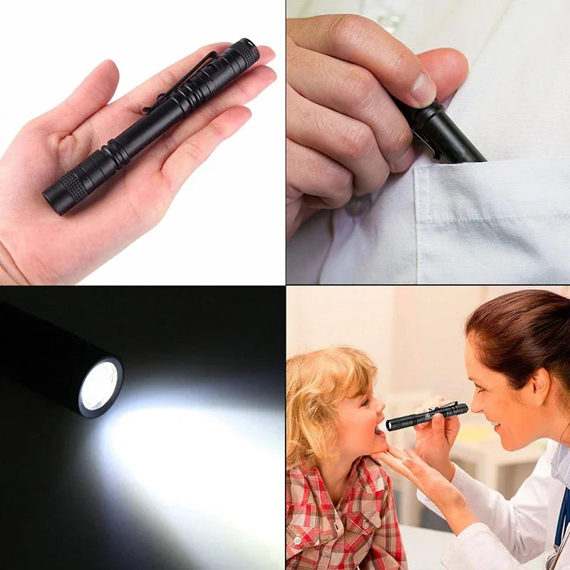 Mini LED Flashlight Portable Pen Lights Pocket Emergency Light Small Torch Keychain Lantern Oasis Select