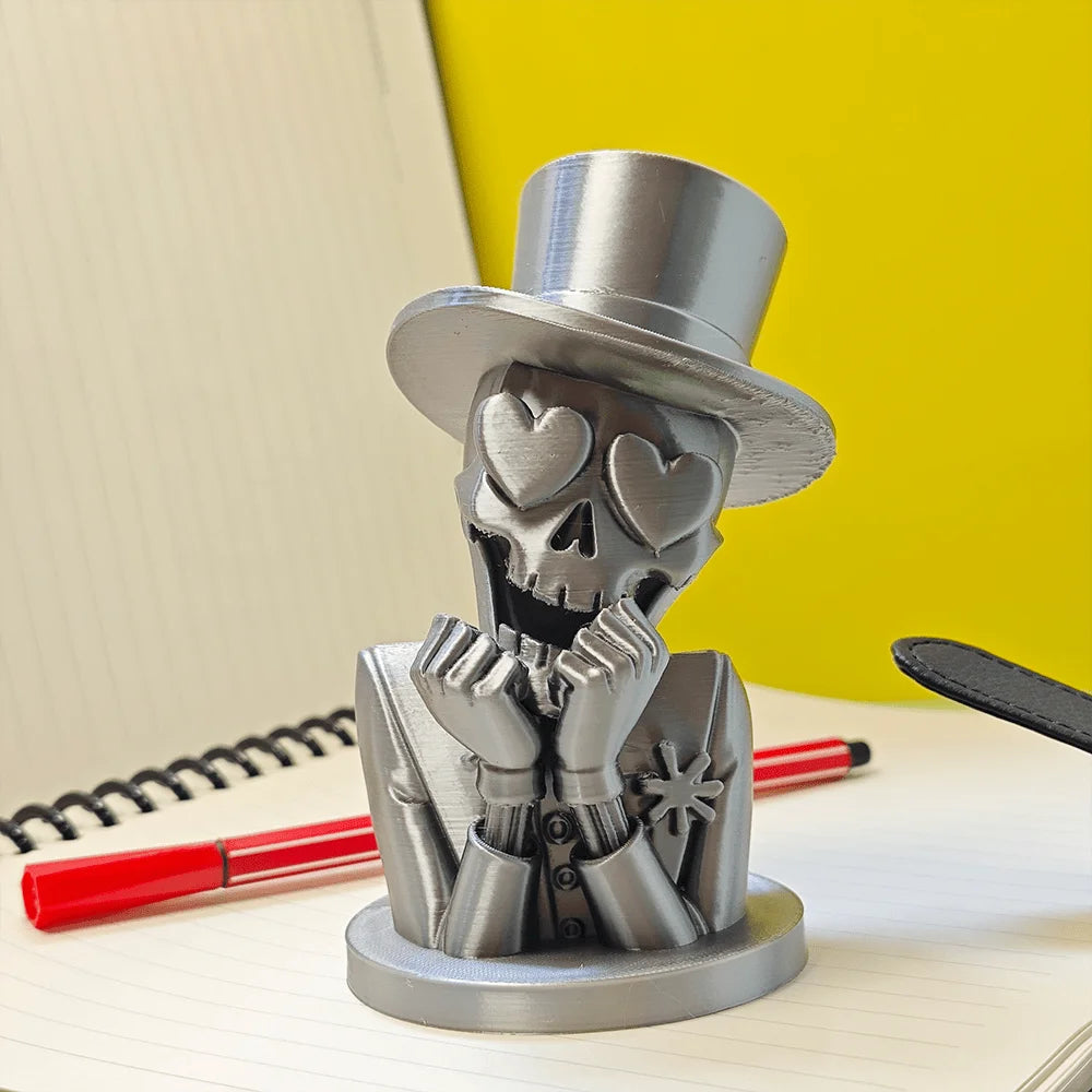 Funny Surprising Heart Eyes Skeleton Statues 3D Printing Art Statue Skeleton Desktop Ornaments Home Decor for Living Room Office Oasis Select