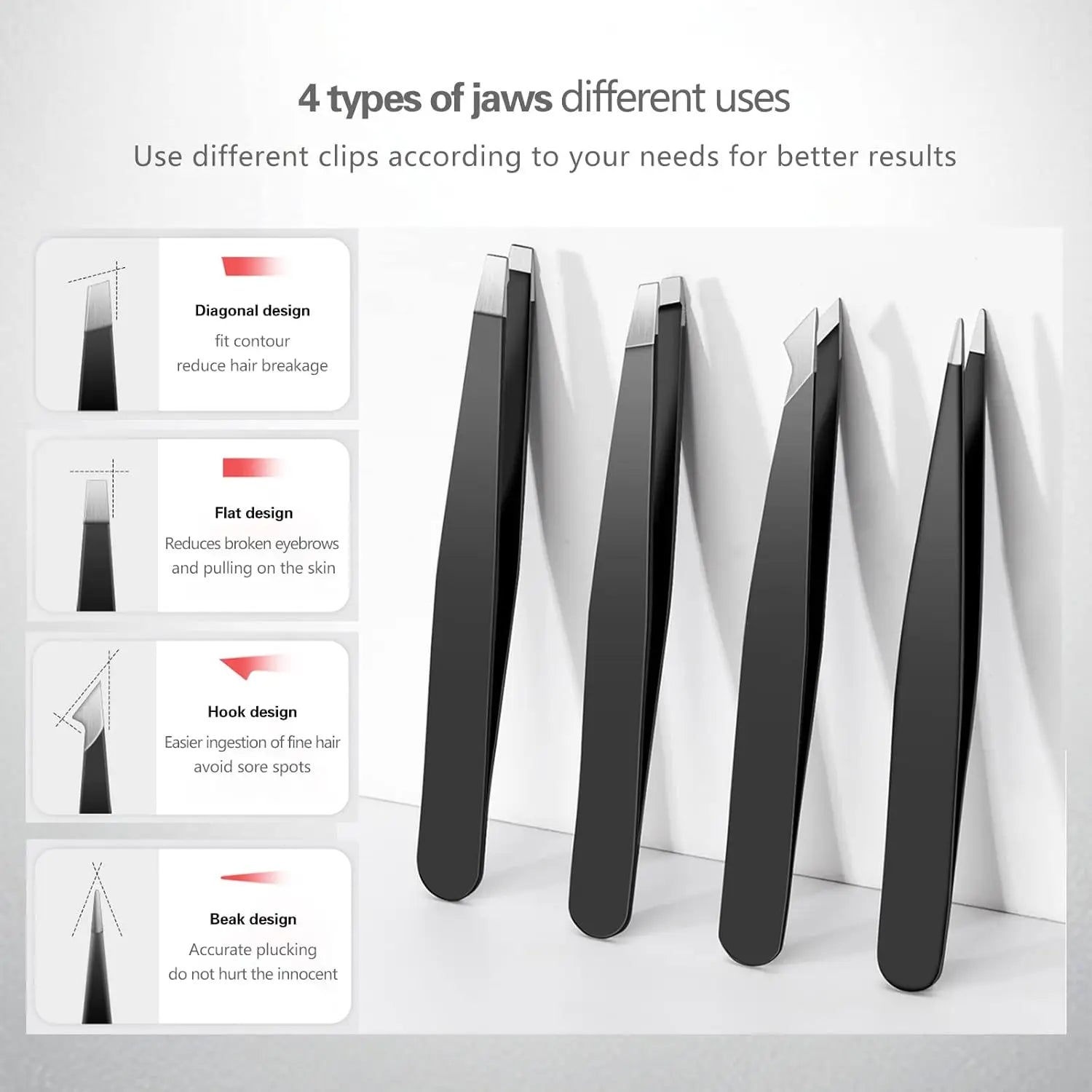 Eyebrow tweezer & eyebrow scissors set, stainless steel multifunctional eyebrow & facial hair trimming beauty, eye styling tool Oasis Select