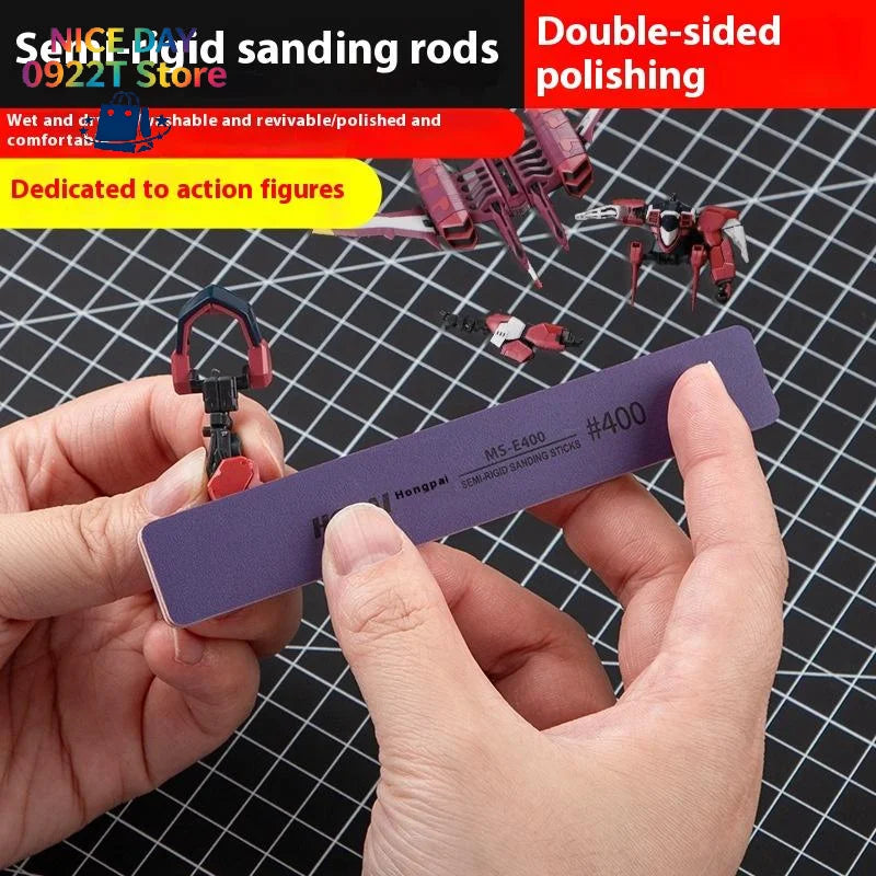 6Pcs MS-E400-1500 Semi-rigid Sanding Sticks Plastic Model Polishing Rod For DIY Assembling Model Build Tools@#X Oasis Select