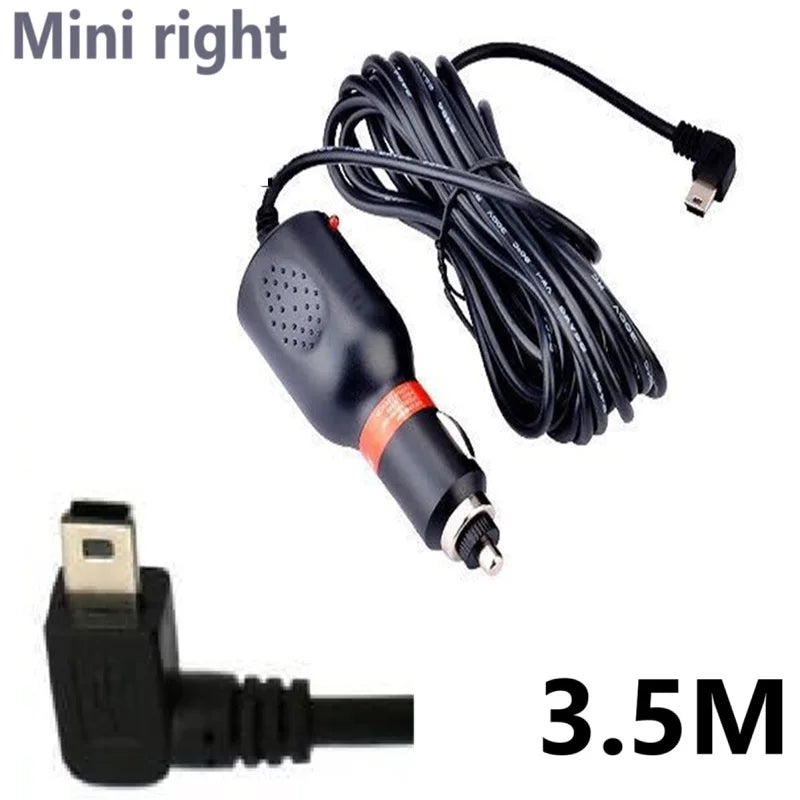 5V 2A Mini Dash Cam Charger Car Cigarette Charger Adapter Lighter Socket Charger Cable Length for Garmin Car GPS DVR Charging Oasis Select mini USB right