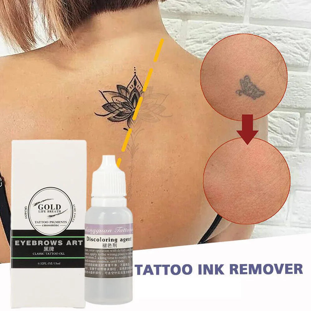 Painless Tattoo Remover & Fading Agent, Tattoo Removal Oil to Effectively & Gradually Fade Tattoos,Eyebrow Color Remover Agent Oasis Select