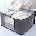 1pc blanket quilt storage bag, dust bag, clothing and miscellaneous items zipper bag with handle Oasis Select Gray-Horizontal