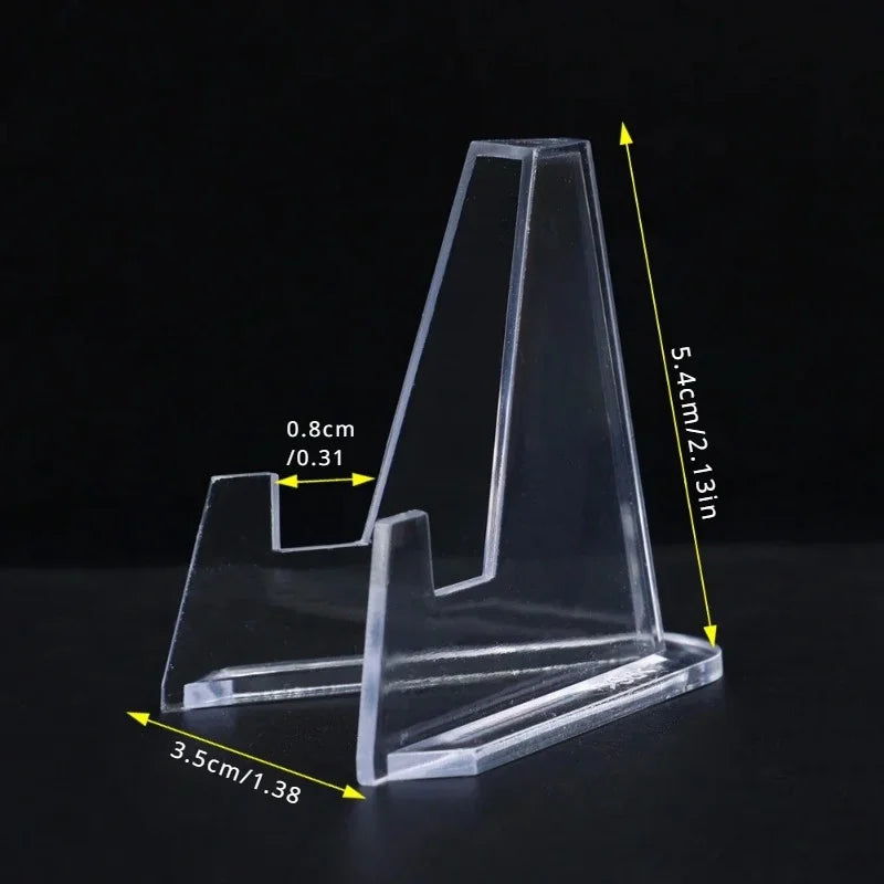 10/30pcs Transparent Acrylic Coin Display Stand Trading Card Stand Commemorative Coin Mini Stand Badge Stand Ornament Oasis Select