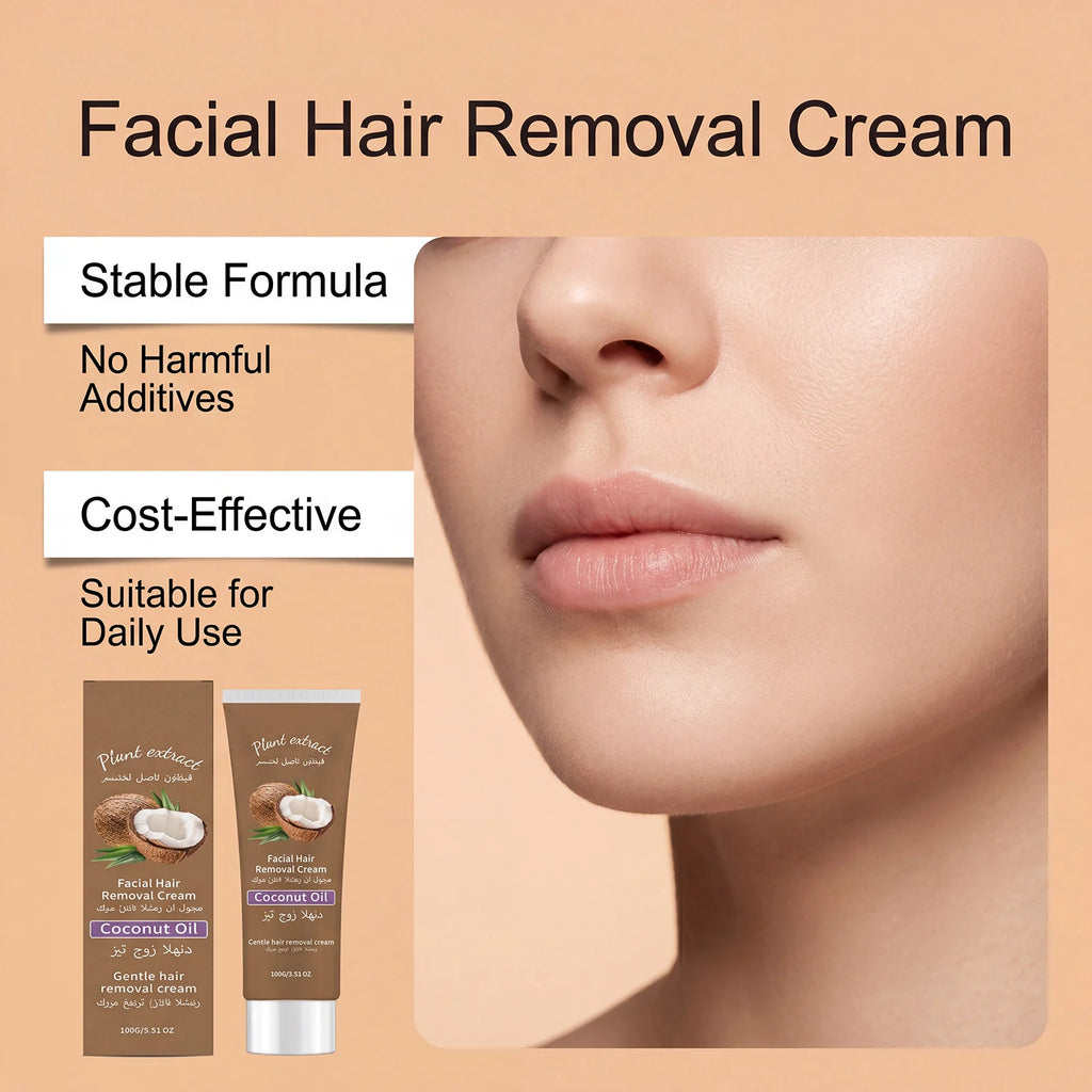 Mild Facial Hair Removal Cream – Smooth Skin, 100g Hair Removal Cream Oasis Select