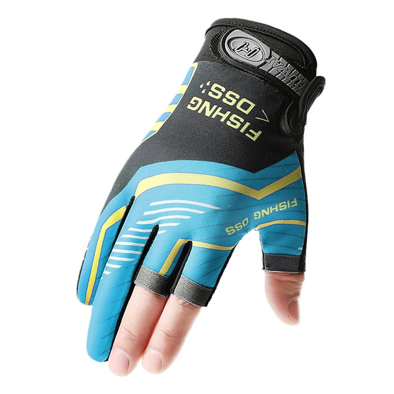 Hot Sale Hot Sale Fishing Gloves, Fishing Routes, Sun Protection, Anti Slip, Ice Silk Breathable Thin Gloves Oasis Select blue