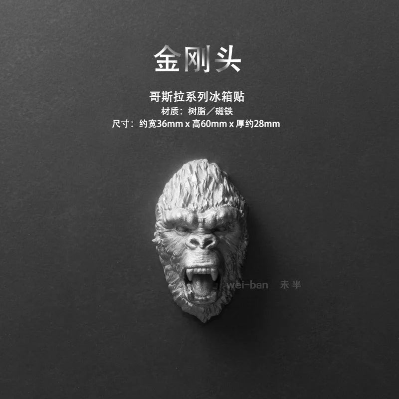 Refrigerator sticker Gorilla magnet sticker 3D three-dimensional home wall refrigerator decoration Oasis Select D