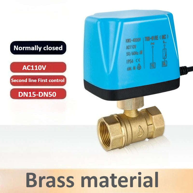 Brass Electric Ball Valve DC12V/24V Three Wire Two Control 1/2 "3/4" 1 "2" Electric Valve Used for Water Solenoid Valve Oasis Select