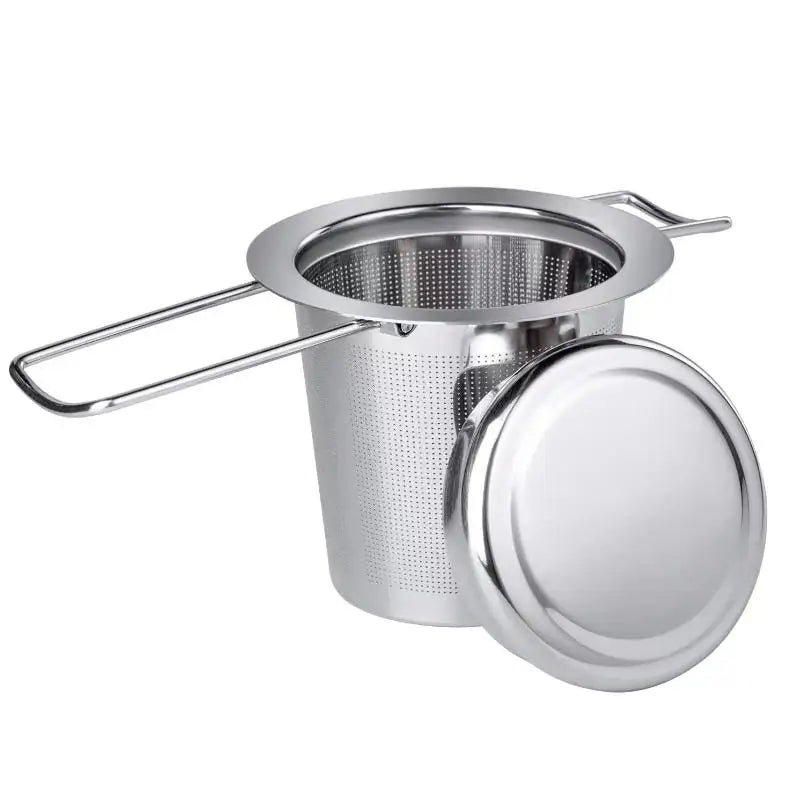 Reusable Stainless Steel Mesh Tea Strainer with Lid for Loose Tea Leaves And Spices Compatible with Teapots And Mugs Oasis Select A