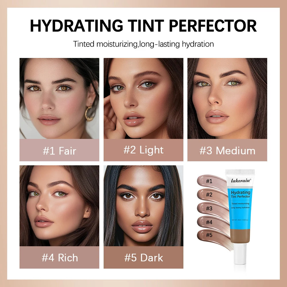 Lakerain Liquid Foundation Cream Moisturizing Lightweight Tinted Hydrating Cream Concealer Long-lasting Face Base Makeup Oasis Select