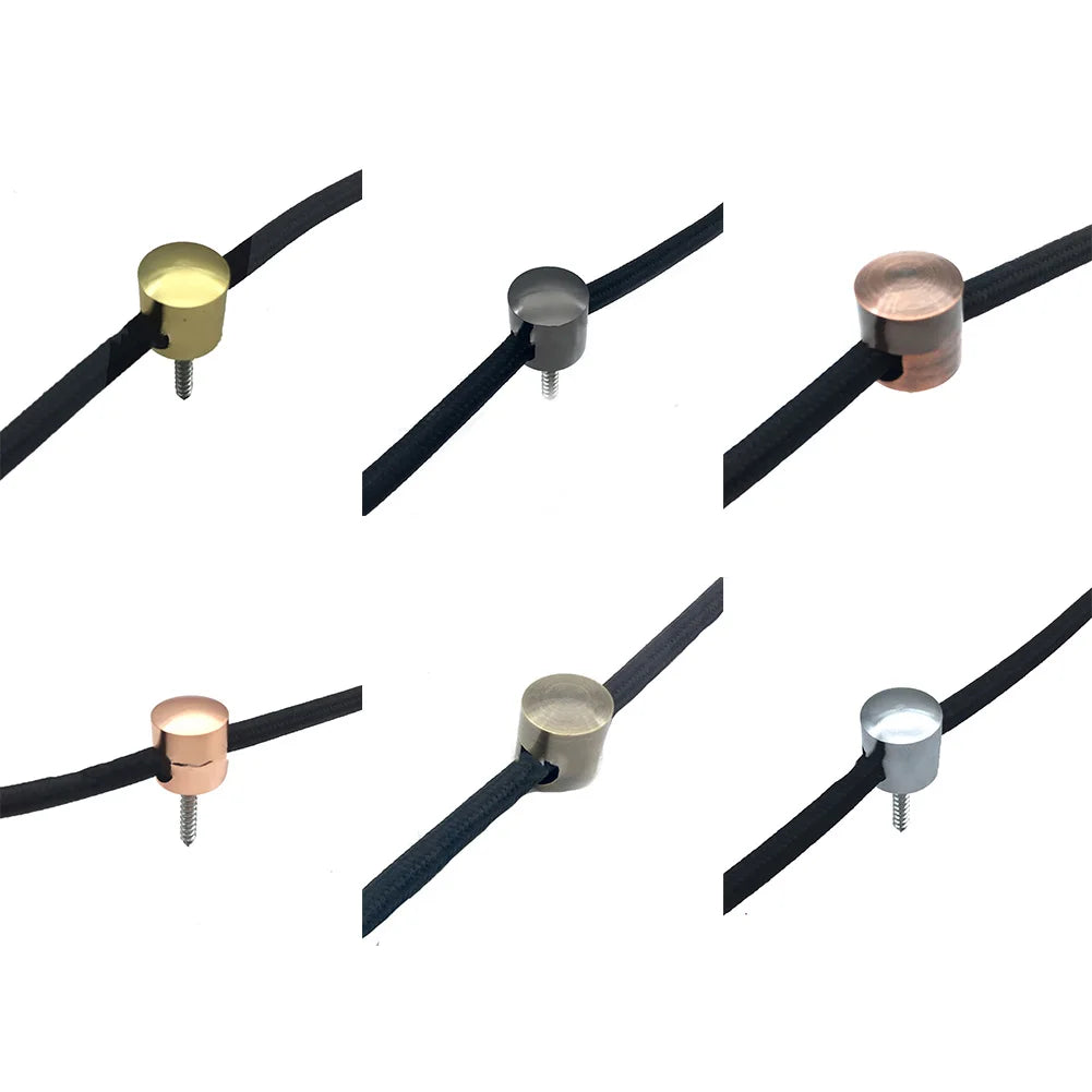 3pcs DIY Pendant Light Cable Cord Hook Metal Cord Holder Cable Anchors Wire Organizer Hanging Lighting Fixture Base Accessories Oasis Select