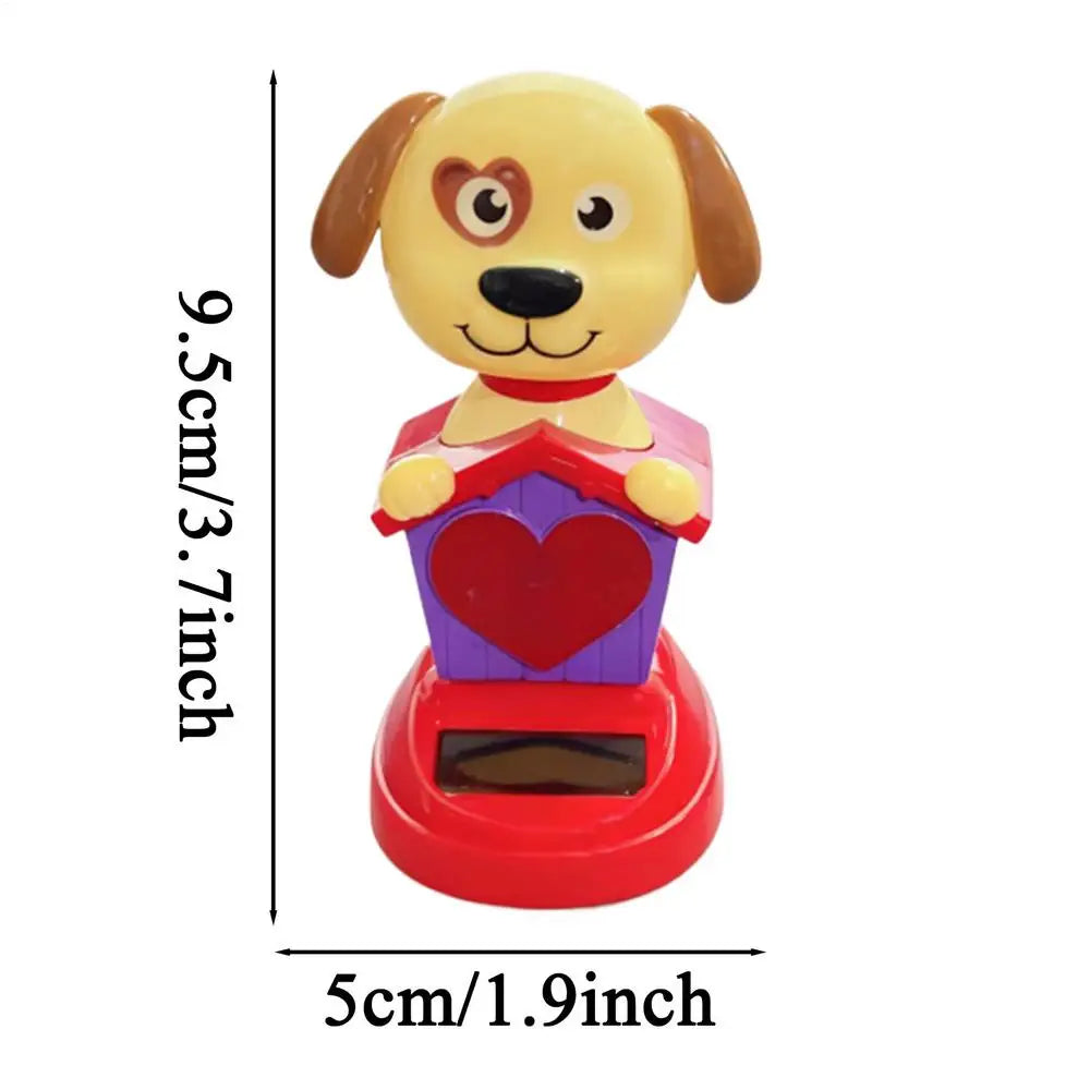 Solar Bobblehead Dog Dashboard Figurine | Car Decor Ornament