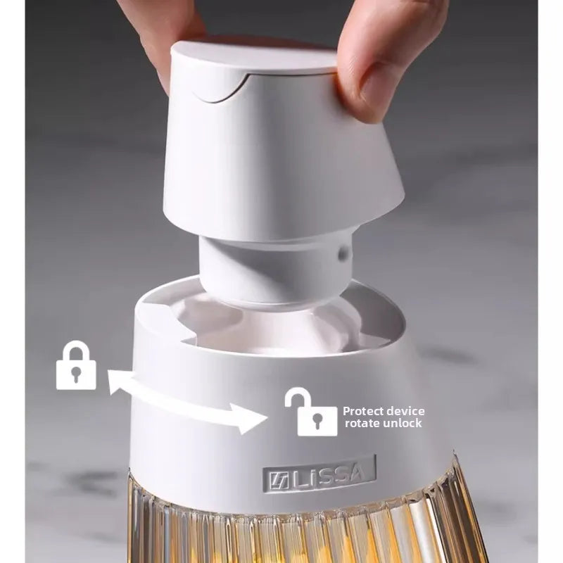 LISSA Glass Oil Pot, Anti-leakage Bottle, Household Kitchen Large Oil Tank, Gravity Automatic Opening and Closing Oil Container Oasis Select