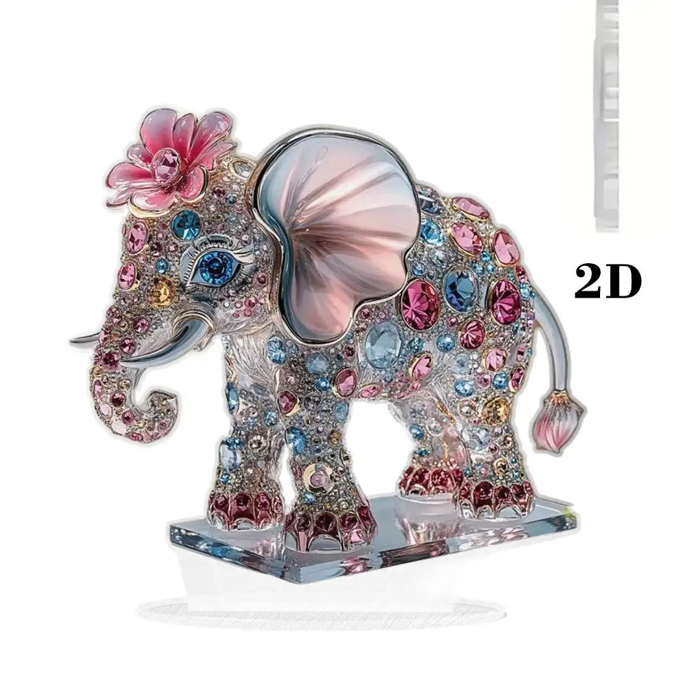 2D Acrylic Cat Statue – Colorful Miniature Desktop Decoration