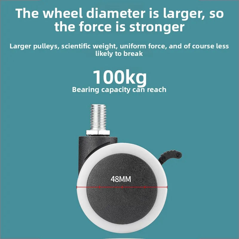 1.5inch Chair Wheel Caster Replacement Soft Mute Desk Caster Wheels for Work Chair Heavy Duty Safe Rolling Office Chair Wheels Oasis Select