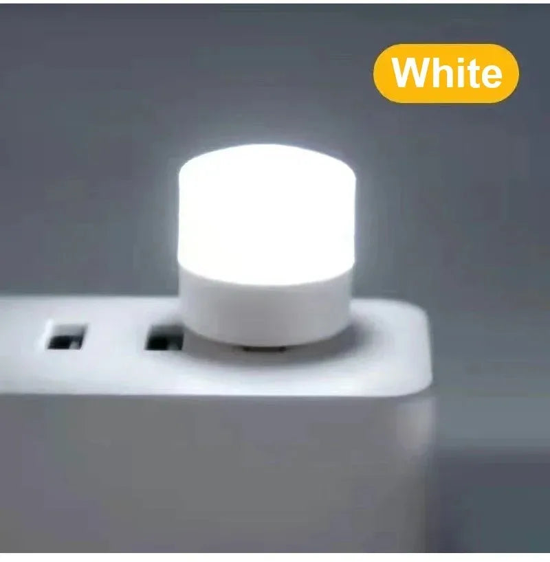 1-20PCS Mini USB LED Light Portable Plug Lamps Eye Protection Book Reading Light Small Round Car Bulb Computer Mobile Power Lamp Oasis Select