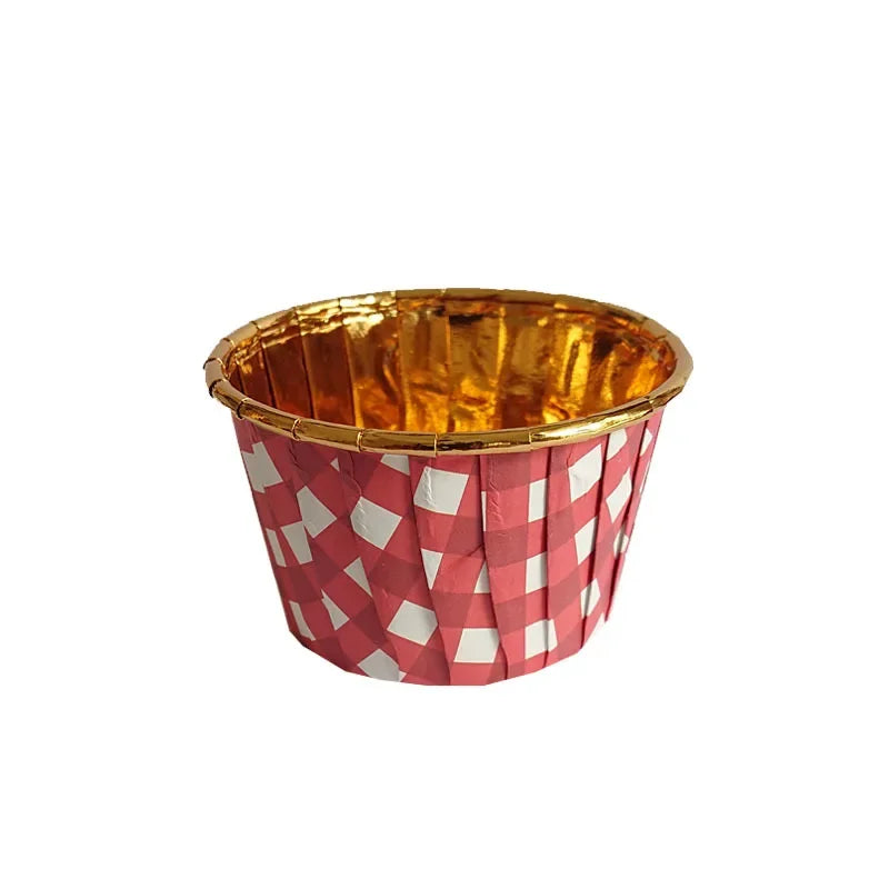 Gold Foil Rolled Paper Cups, Muffin Cupcake, Wedding Party Decorations, Heat Resistant, Kitchen Baking Accessories, 30Pcs Oasis Select 12