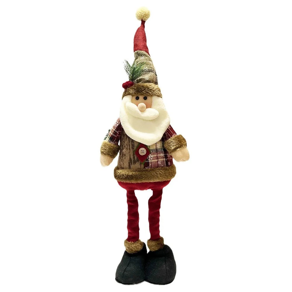 Christmas Vintage Snowflake Gingham Retractable Figure Hotel Shopping Mall Christmas Decoration Decoration Oasis Select