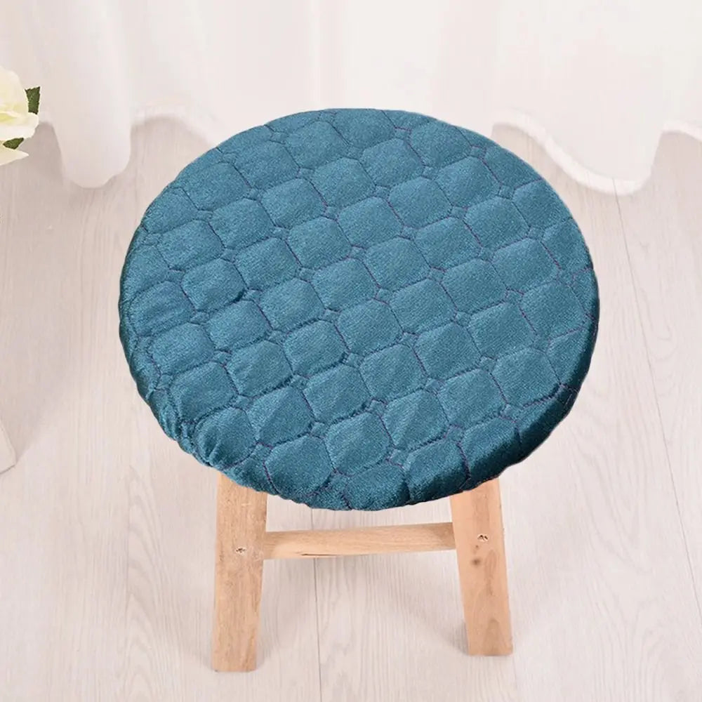 Perfect Thickening Stool Covers Elastic Solid Color Dining Stool Covers Anti Dirty Soft Round Stool Covers Dining Halls Oasis Select