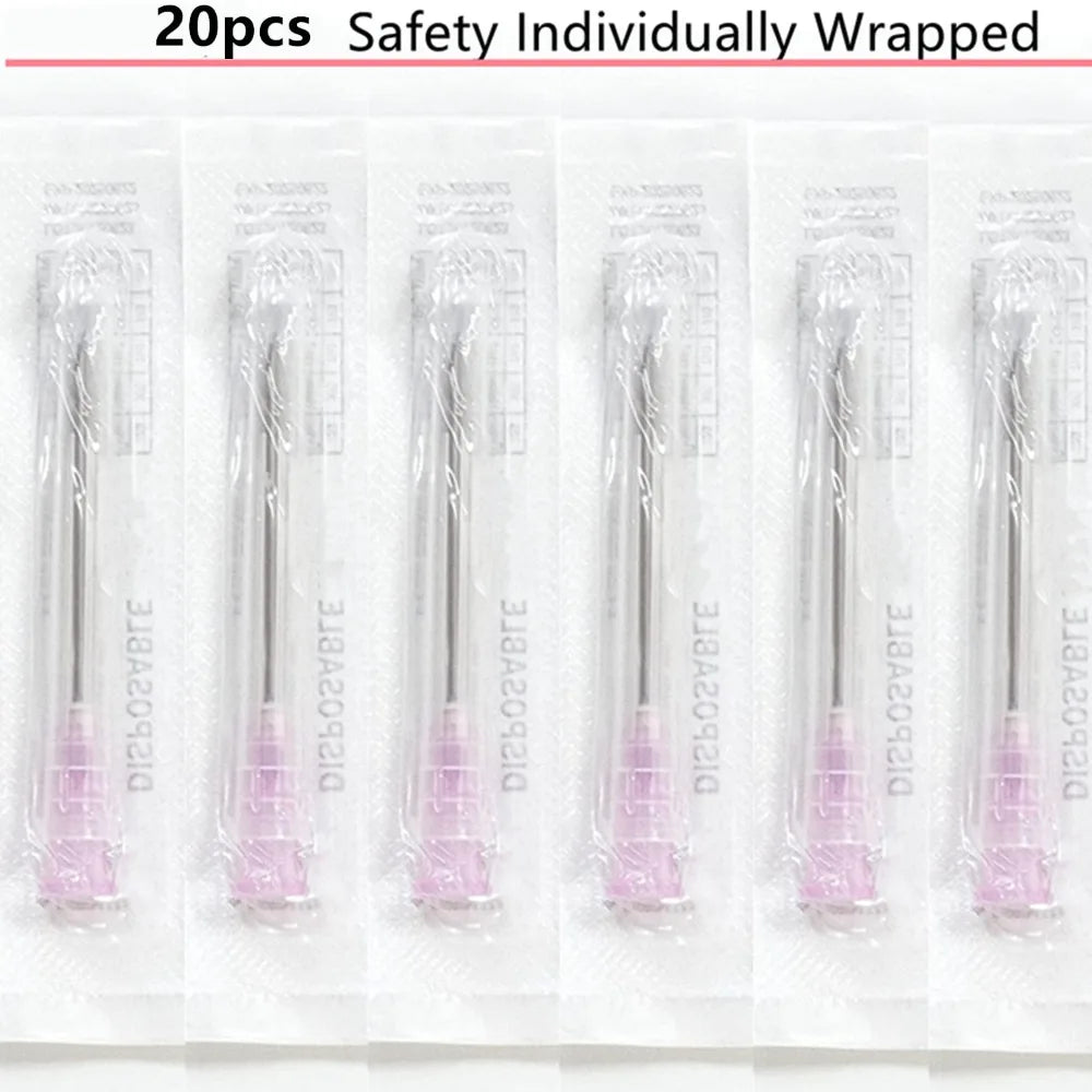 60-Pack 18G Disposable Sterile Stainless Steel Tattoo Needles