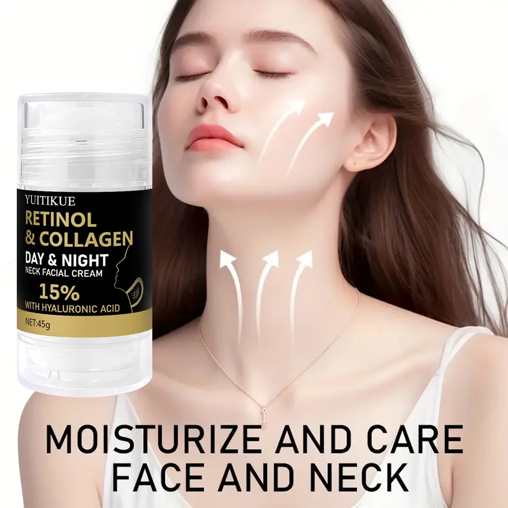 Retinol and Collagen Facial Neck Cream, Lifting Neck, Firming and Moisturizing Skin, Powerful Moisturizing Neck and Facial Skin, Oasis Select