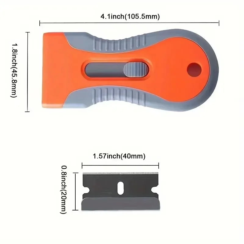 1 Set Glue removal blade With 10 Blades, Telescopic Adjustment Knife, Cleaning Scraper Tool For Removing Labels,Stickers,Paint Oasis Select