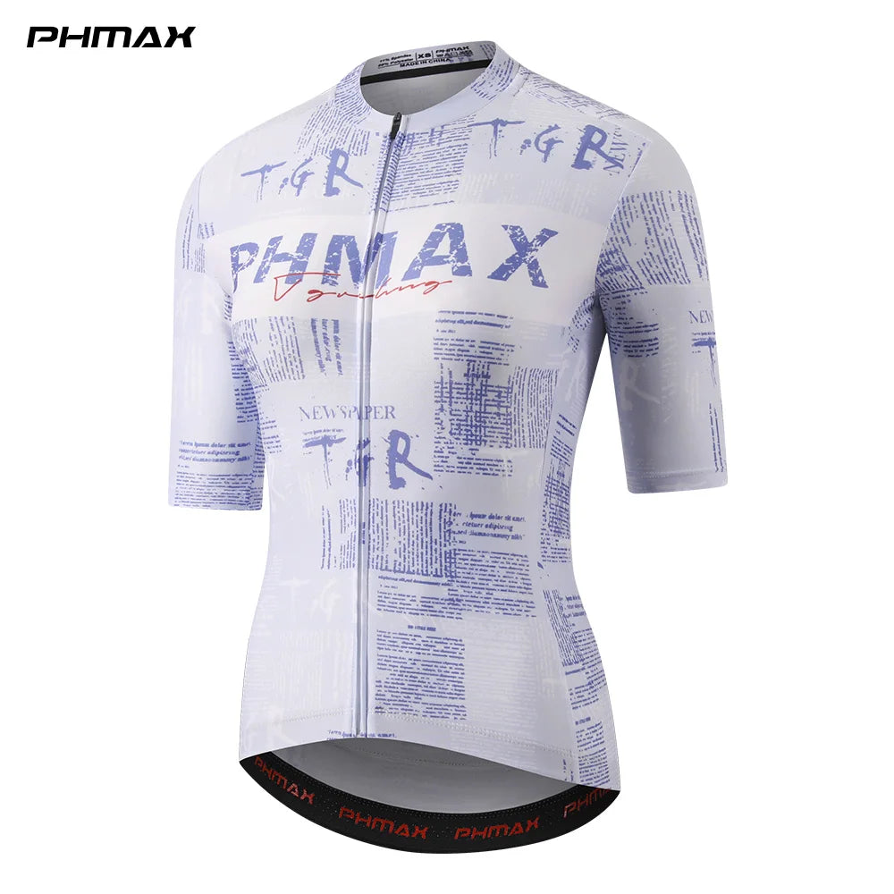 PHMAX Pro Women Short Sleeve Cycling Jersey Quick Dry Breathable Moisture Wicking 3 Pockets Bike jersey for Long Distance Riding Oasis Select PW-DY-44003 L