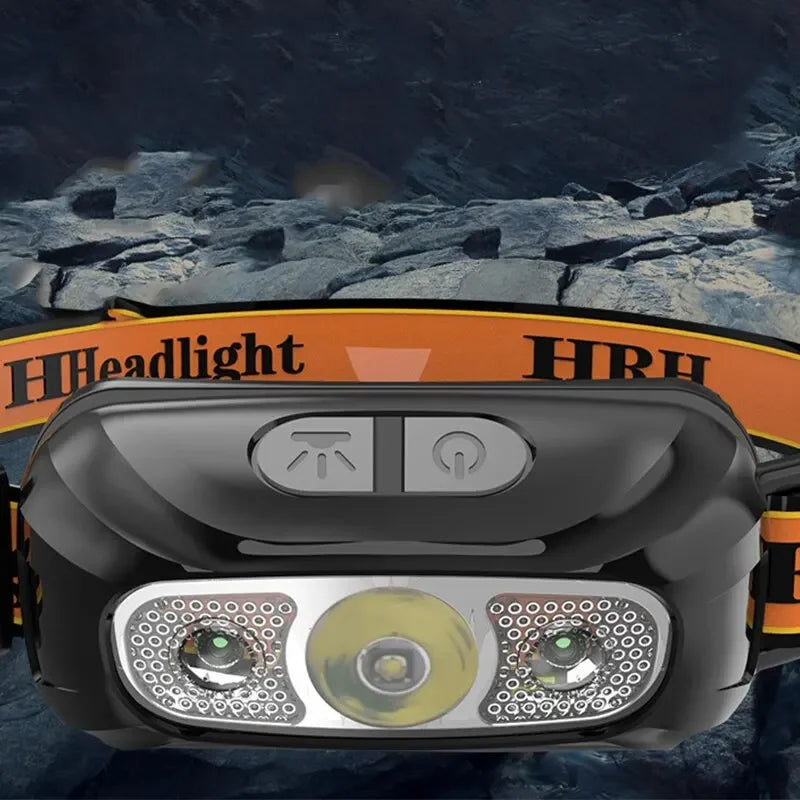 XPG Sensor Headlamp USB Rechargeable Induction Headlight Outdoor Waterproof Portable Night LED Camping Headlamp Built in Battery Oasis Select