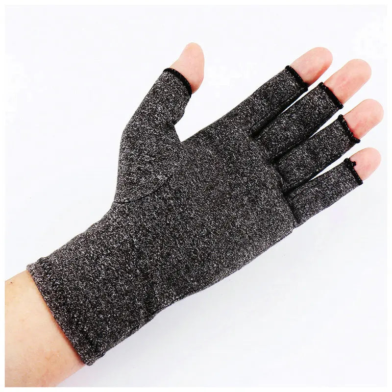 Compression gloves, with eased design, suitable for both men and women, finger-revealing compression bandages, black. Oasis Select