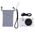 Vlog Travel Camera WiFi 5K Digital Camera AF Autofocus 1200mAh Battery 16X Zoom Portable 2.8 inch LCD Screen for Photography Oasis Select WHITE