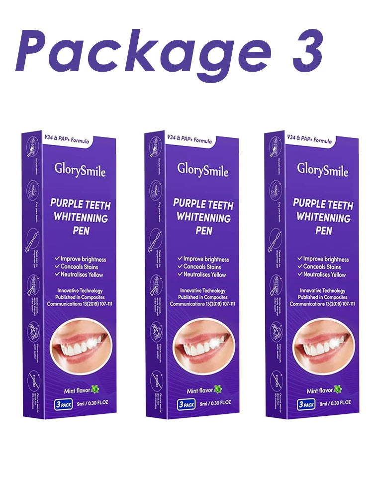 GlorySmile Purple Teeth Whitening Pen – No-Sensitivity Formula