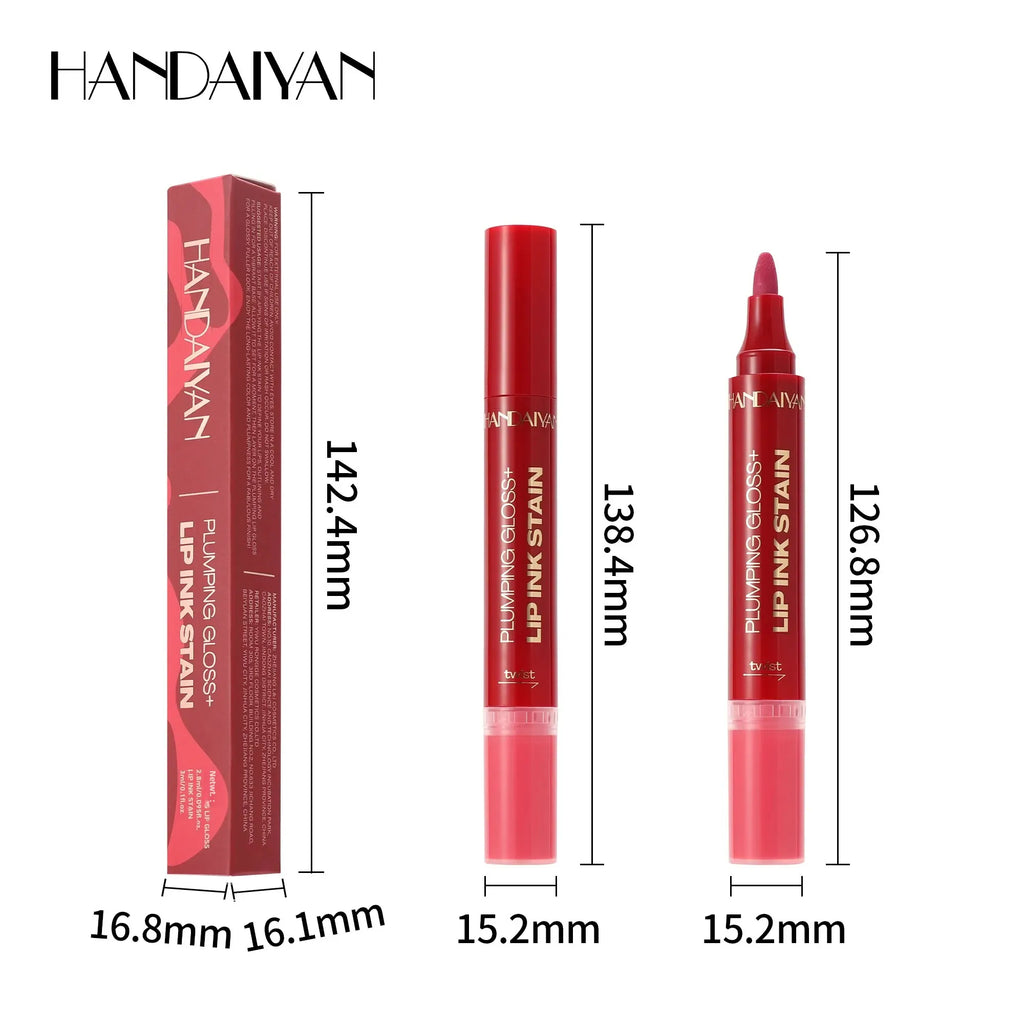 Handaiyan 2-in-1 Liquid Lip Liner & Gloss – Waterproof, Long-Lasting