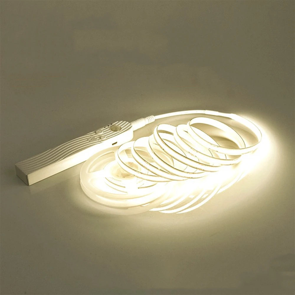 Wireless PIR Motion Sensor LED Strip Light for Cabinet Under Bed Stairs Closet - Battery Powered Night Security Smart Lamp Oasis Select