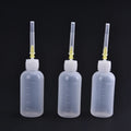 3pcs 50ml Transparent Polyethylene Needle Dispenser Dispensing Bottle For Rosin Solder Flux Paste + 3 Needles Tools Oasis Select onesize