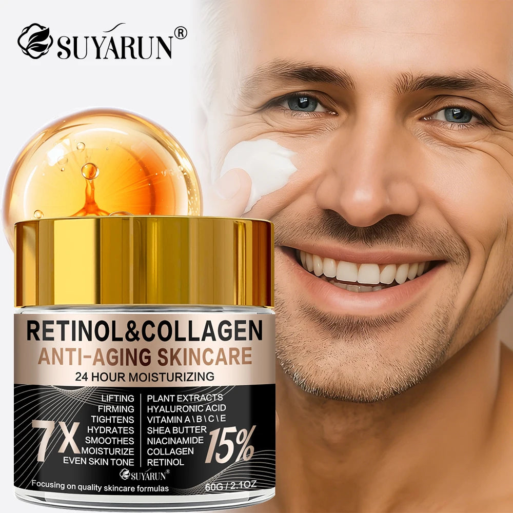 SUYARUN Retinol Collagen Face & Eye Cream – 60g Glass Jar Retinol Eye Cream Oasis Select