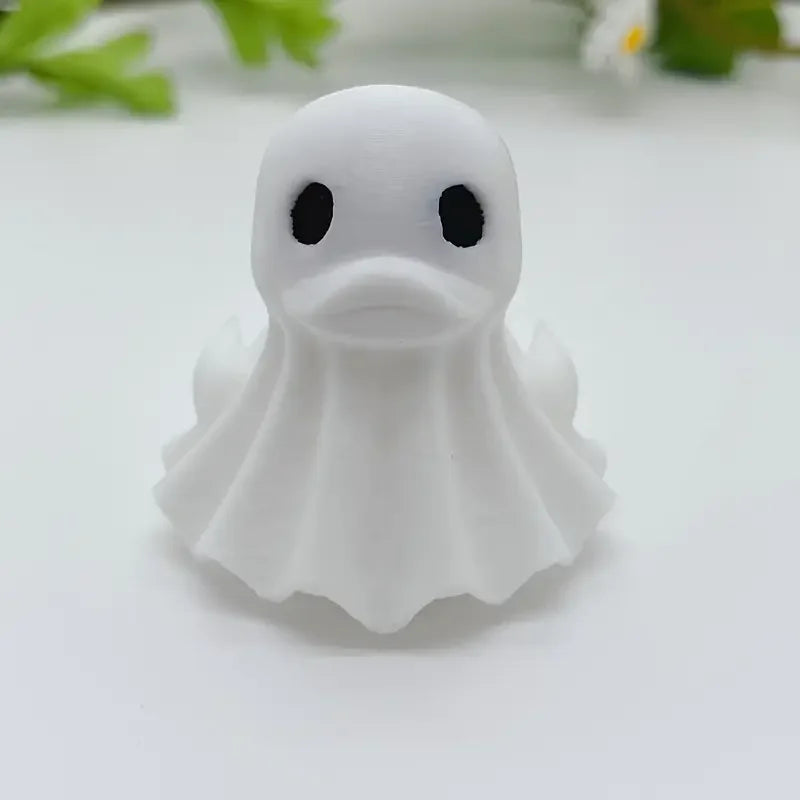 Cute Halloween Decor Ghost Duck Figurine 3D Printing Mini Ghost Duck Sculpture Tabletop Ornaments for Bedroom in-vehicle Display Oasis Select