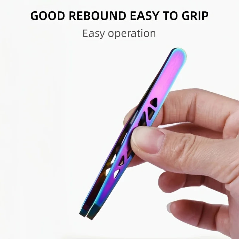 4PCS boxed high-precision stainless steel hollow iron tower tweezers, 96 clip eyebrow trimming set Oasis Select