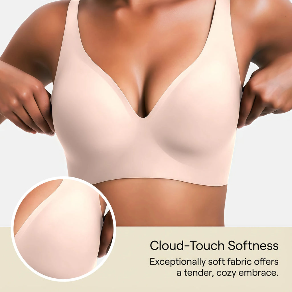 Women Seamless Bra One-Piece Underwear Wire-Free Gather Anti-Sagging Bralette Invisible Underwear Soft and Comfortable Underwear Oasis Select
