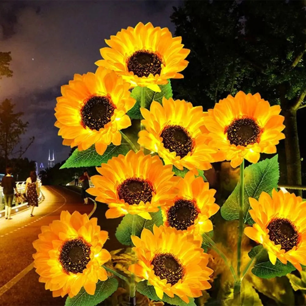 Solar Sunflower Garden Stake Light | Waterproof LED Lamp