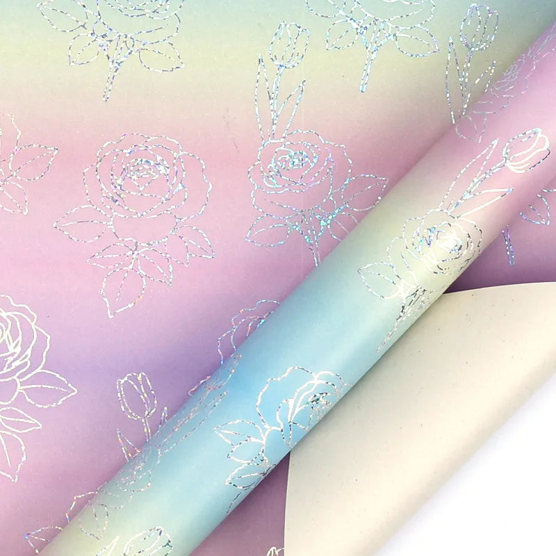Wrapping Paper Iridescent Iridescent Gift Wrap Roll Confetti Gift Wrap Rainbow Holographic Birthday Wrapping Paper For Girls Oasis Select